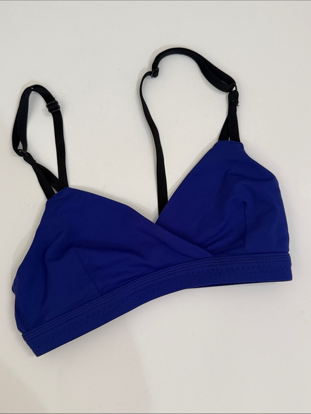 Lululemon Sports Bra Womens Size 2 Black Blue Activewear - Picture 3 of 7